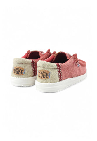 HEY DUDE Stringate Sportive Uomo Rosa Beige HD.43085-PE25-79B
