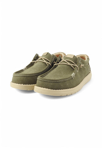 HEY DUDE Stringate Sportive Uomo Verde Beige HD.43084-PE25-3YT