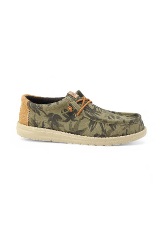 HEY DUDE Stringate Sportive Uomo Verde Marrone Fantasia HD.43087-PE25-3ZX
