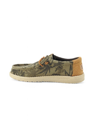 HEY DUDE Stringate Sportive Uomo Verde Marrone Fantasia HD.43087-PE25-3ZX