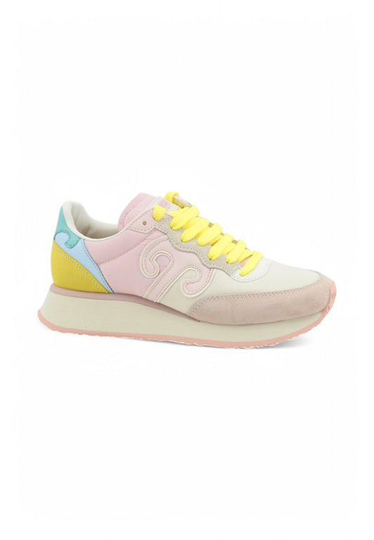 WUSHU Sneakers Donna Bianco Rosa Multicolor 100003-000555-PE25