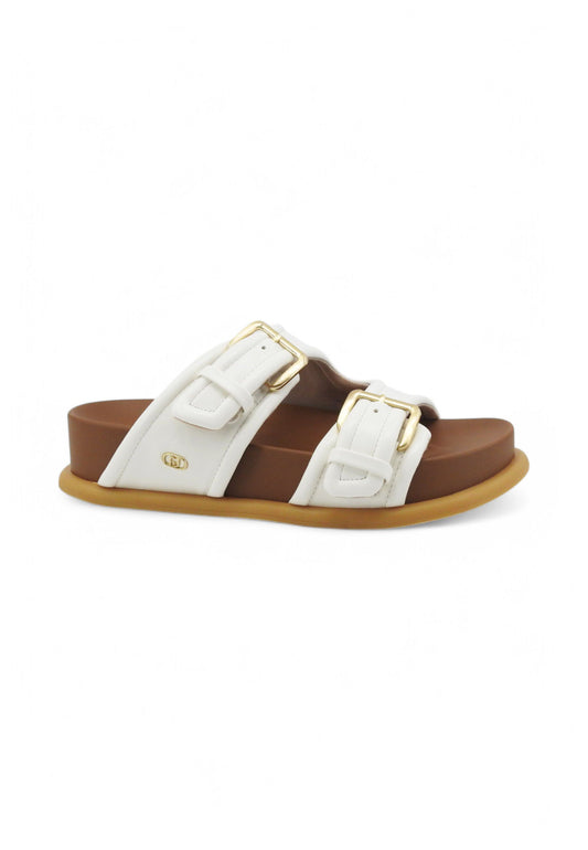 LIU JO Ciabatte Donna Bianco Marrone SA5127EX01401065-PE25