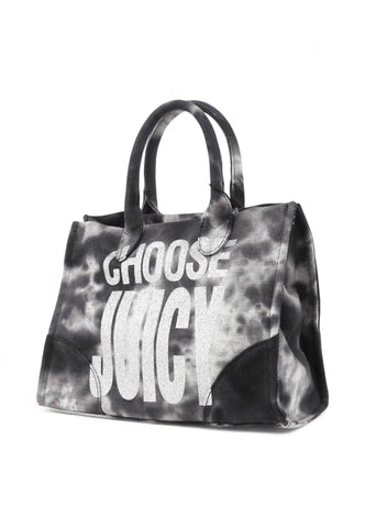 JUICY COUTURE Borsa a mano Donna Nero Argento Glitter BEJIR8824WC2000-PE25