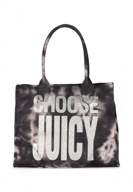 JUICY COUTURE Borsa a mano Donna Nero Argento Glitter BEJIR8825WC2000-PE25
