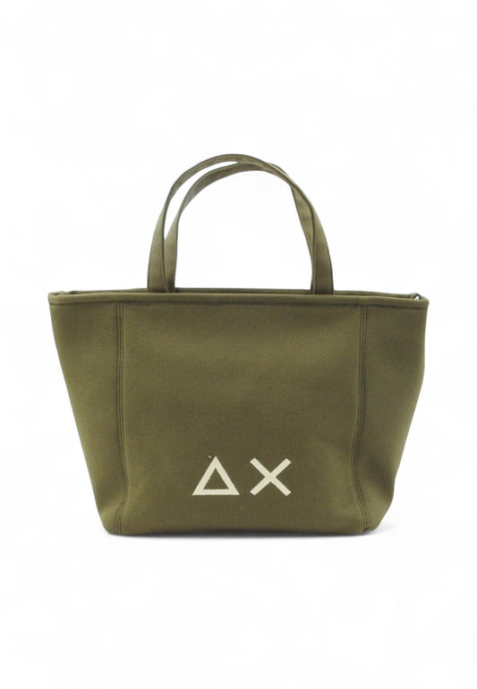 SUN68 Borsa Shopper Donna Verde Bianco Z35262-PE25-19