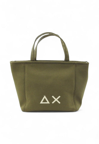 SUN68 Borsa Shopper Donna Verde Bianco Z35262-PE25-19