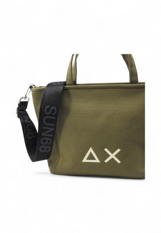SUN68 Borsa Shopper Donna Verde Bianco Z35262-PE25-19