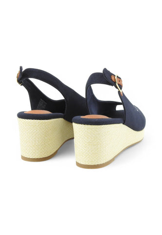 TOMMY HILFIGER Sandali Zeppa Donna Blu Beige FW0FW08595DW6-PE25
