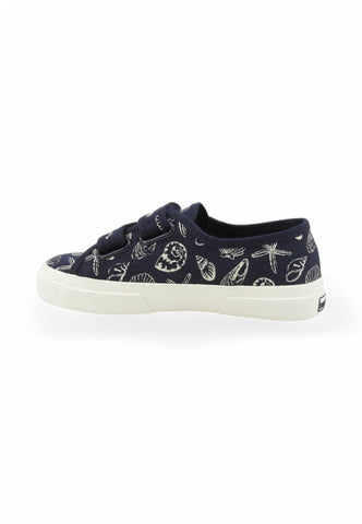 SUPERGA Sneakers Bambino Blu Bianco Fantasia S7137ZW-PE25-A8G