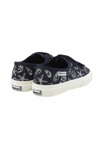 SUPERGA Sneakers Bambino Blu Bianco Fantasia S7137ZW-PE25-A8G