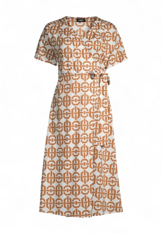 EMME MARELLA Abito Donna Bianco Marrone RAMBO-PE25-002