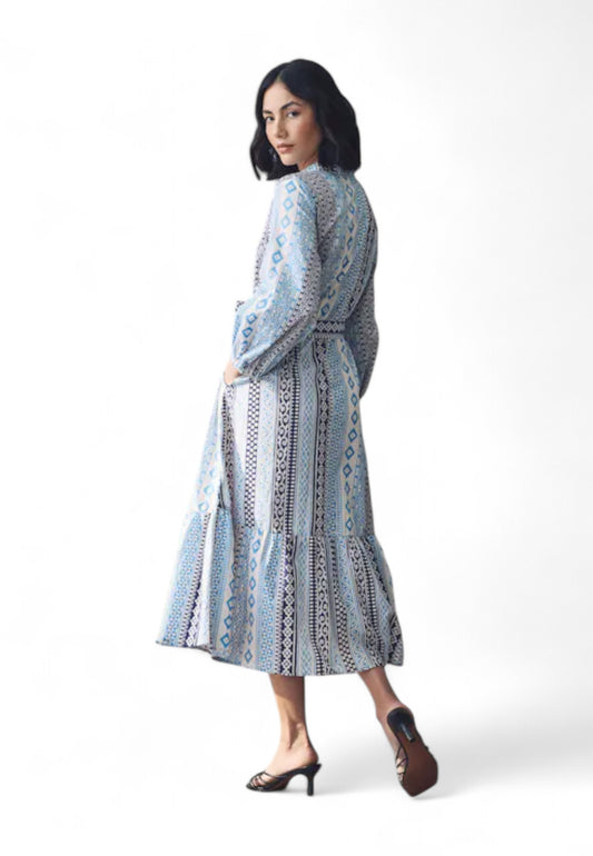 EMME MARELLA Abito Donna Blu Bianco TISANA-PE25-004