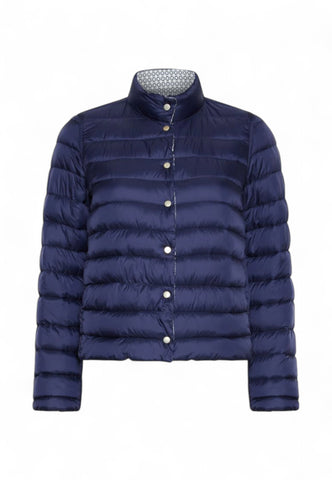 EMME MARELLA Giubbino Double Face Donna Blu Bianco AZTECO-PE25-003