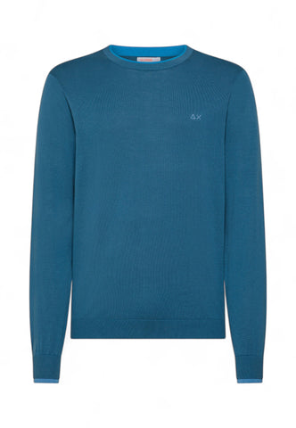 SUN68 T-Shirt Uomo Azzurro K35109-PE25-80