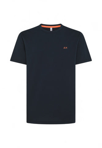 SUN68 T-Shirt Uomo Blu Arancione T35123-PE25-07