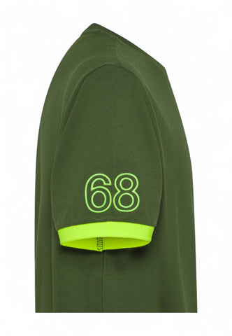 SUN68 T-Shirt Uomo Verde Giallo T35125-PE25-37