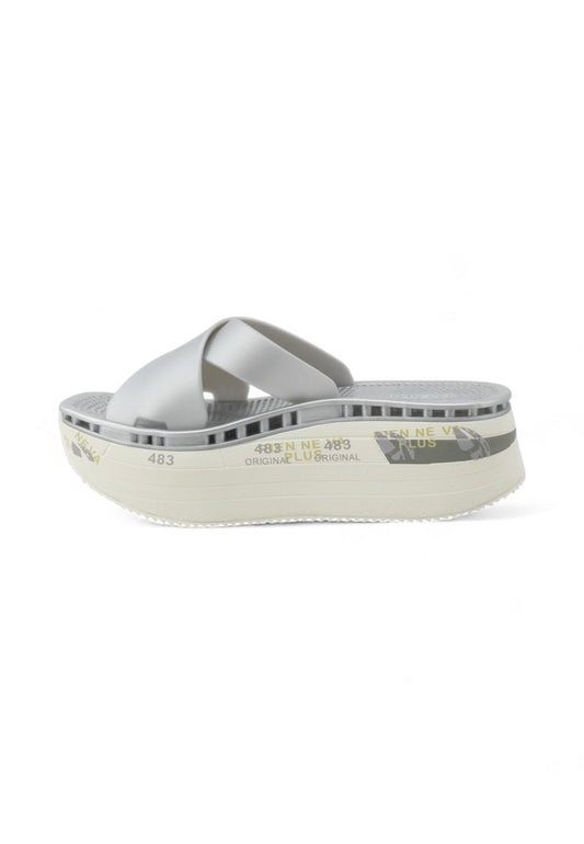 PREMIATA Ciabatte Donna Argento Bianco MOURA-PE25-VAR 7458