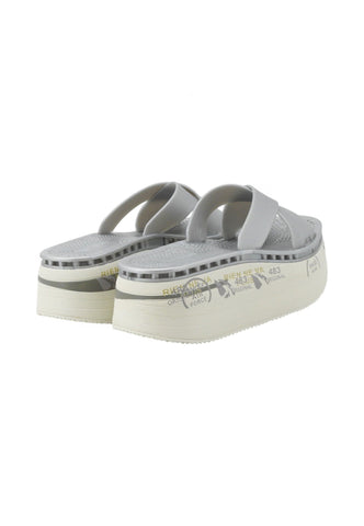 PREMIATA Ciabatte Donna Argento Bianco MOURA-PE25-VAR 7458