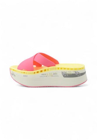 PREMIATA Ciabatte Donna Rosa Giallo Bianco MOURA-PE25-VAR 7459
