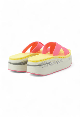 PREMIATA Ciabatte Donna Rosa Giallo Bianco MOURA-PE25-VAR 7459