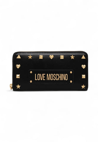 LOVE MOSCHINO Portafogli Donna Nero Oro Borchie  JC5738PP0MKH0000-PE25