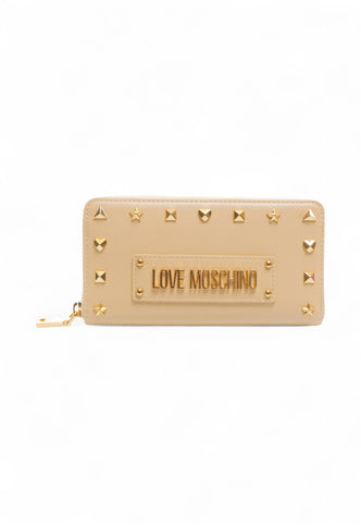 LOVE MOSCHINO Portafogli Donna Beige Oro Borchie JC5738PP0MKH0104-PE25