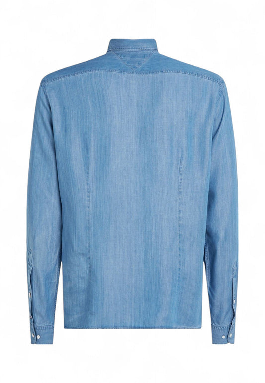 TOMMY HILFIGER Camicia Jeans Uomo Azzurro MW0MW374291BC-PE25