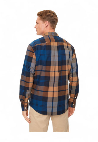 TOMMY HILFIGER Camicia Uomo Marrone Blu MW0MW37351-PE25