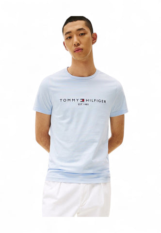 TOMMY HILFIGER T-Shirt Uomo Azzurro Blu MW0MW11797C1O-PE25