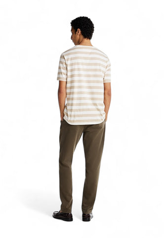 TOMMY HILFIGER T-Shirt Uomo Bianco Beige MW0MW372830FA-PE25