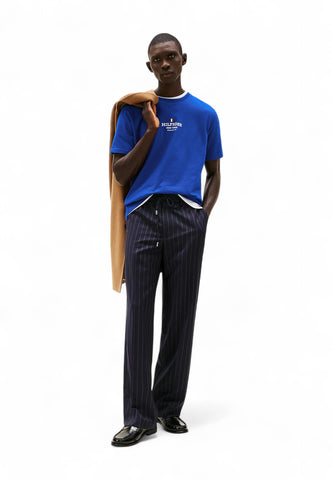 TOMMY HILFIGER T-Shirt Uomo Blu Bianco MW0MW38980D03-PE25