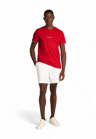 TOMMY HILFIGER T-Shirt Uomo Rosso MW0MW32584XLD-PE25