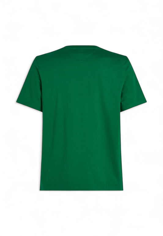 TOMMY HILFIGER T-Shirt Uomo Verde Bianco MW0MW38980L4F-PE25