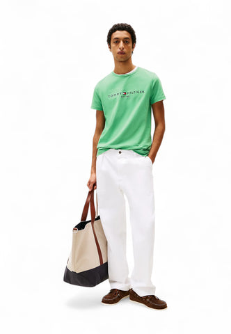 TOMMY HILFIGER T-Shirt Uomo Verde MW0MW11797L3J-PE25