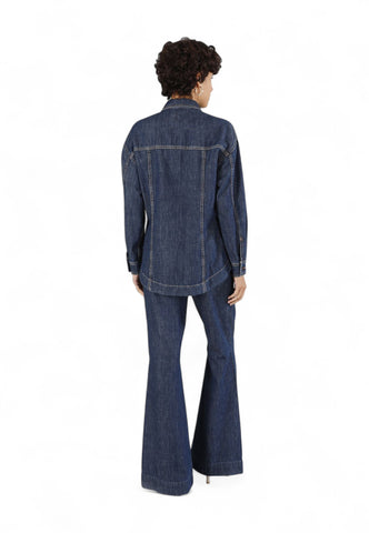 CAFE NOIR Camicia Jeans Donna Blu Spille C7JJ0177-PE25-B008