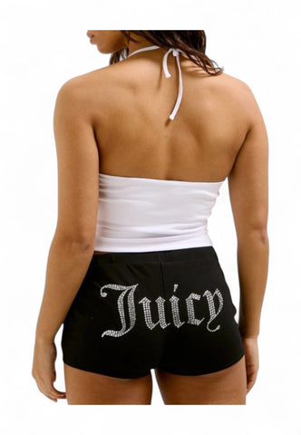 JUICY COUTURE Top Corto Donna Bianco Strass VEJH70559WJCJ10-PE25