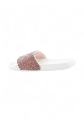 SUN68 Ciabatte Donna Bianco Rosa Strass X35205-PE25-0104
