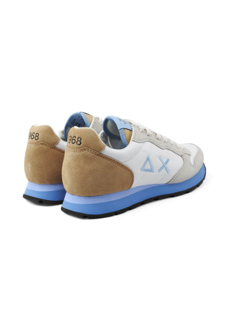 SUN68 Sneakers Uomo Bianco Beige Azzurro Z35108-PE25-01