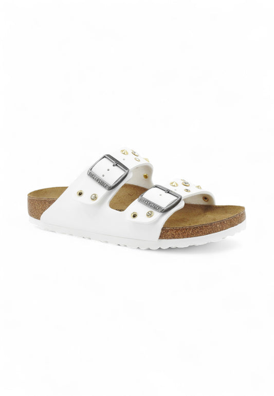 CUSTOM / BIRKENSTOCK Ciabatta Borchie + Gioielli Bianco 552683-PE25