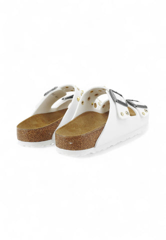 CUSTOM / BIRKENSTOCK Ciabatta Borchie + Gioielli Bianco 552683-PE25