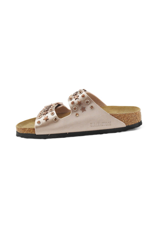 CUSTOM / BIRKENSTOCK Ciabatta Borchie + Stelle Rosa Laminato 023960-PE25