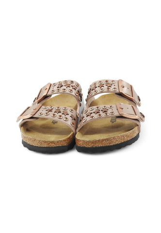 CUSTOM / BIRKENSTOCK Ciabatta Borchie + Stelle Rosa Laminato 023960-PE25