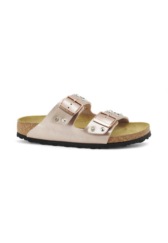CUSTOM / BIRKENSTOCK Ciabatta Borchie + Gioielli Rosa Laminato 023960-PE25
