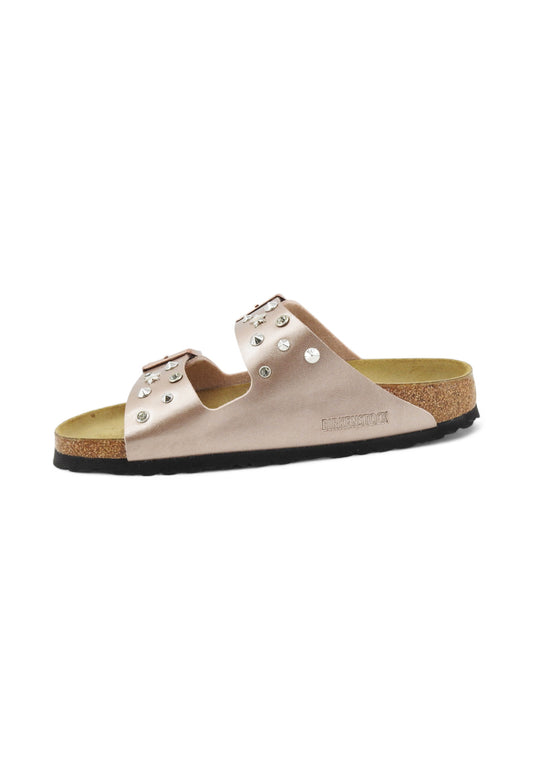 CUSTOM / BIRKENSTOCK Ciabatta Borchie + Gioielli Rosa Laminato 023960-PE25