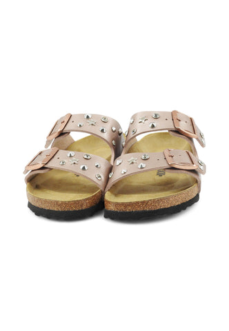 CUSTOM / BIRKENSTOCK Ciabatta Borchie + Gioielli Rosa Laminato 023960-PE25