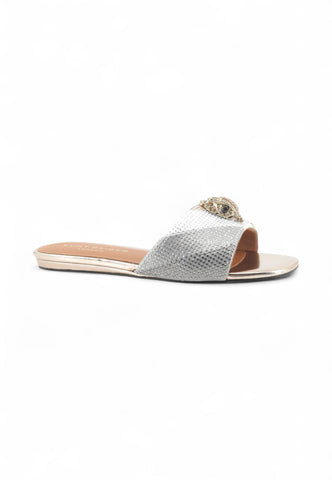 KURT GEIGER Ciabatte Donna Argento Oro Strass 8496165609-AI26