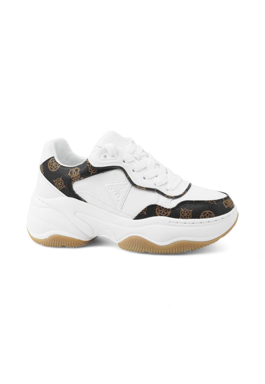 GUESS Sneakers Donna Bianco Marrone FLTHPYFAL12-AI26-WHIBR
