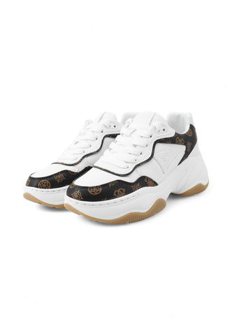 GUESS Sneakers Donna Bianco Marrone FLTHPYFAL12-AI26-WHIBR