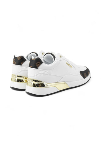 GUESS Sneakers Donna Bianco Marrone Oro FL5MOXFAL12-AI26-WHBR