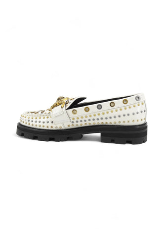 KERT GEIGER Mocassini Donna Bianco Borchie 4737444309-AI26